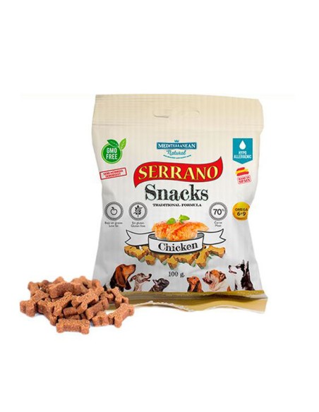 Snacks de Pollo Sin Gluten para Perros Serrano