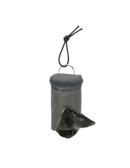 Dispensador Nylon con cremallera para Bolsas Excrementos Perros Trixie gris