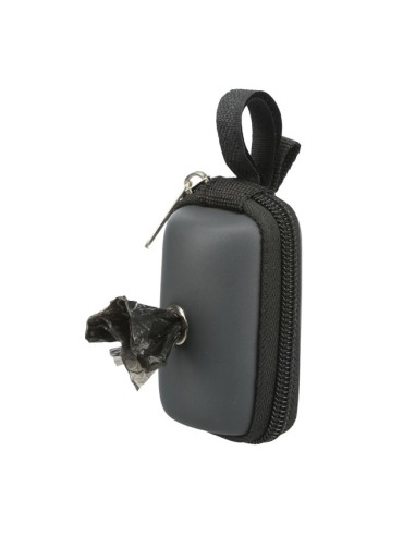 Dispensador Cuero artificial con cremallera para Bolsas Excrementos Perros Trixie gris