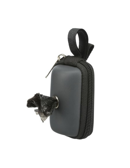Dispensador Cuero artificial con cremallera para Bolsas Excrementos Perros Trixie gris