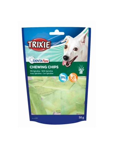 Snack Chewing Chips con espirulina Denta Fun Trixie 50gr.