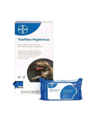 caja Toallitas Higiénicas Multiusos Perros y Gatos Bayer