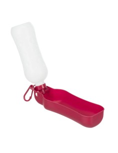 Bebedero de Viaje con Botella para perros rosa Trixie 2