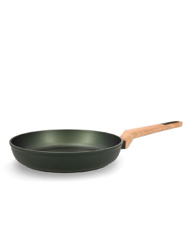 Sartén 26cm Quid Baobab aluminio forjado verde mango madera