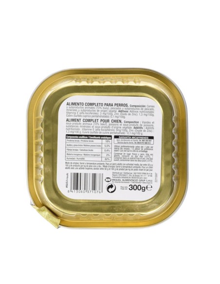 composición pate con buey para perros Mic&friends