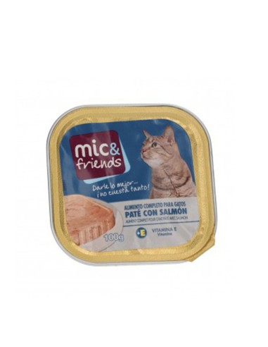 Mic&Friends Paté Comida Húmeda Gatos Salmón 100gr