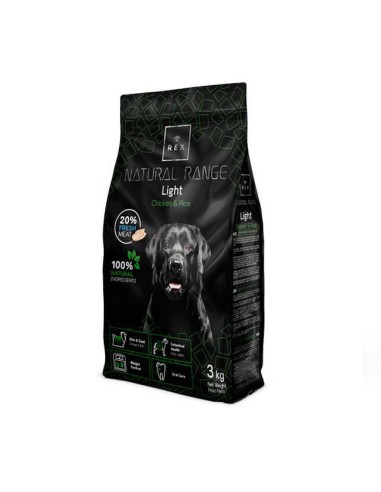 Piensos para perros Light Chicken and Rice de Rex Natural Range 3 kg y 14kg