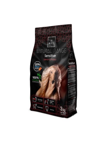Piensos para perros Sensitive Salmon and Potato de Rex Natural Range 3 kg