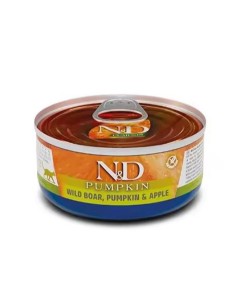 Comida Húmeda para Gatos Farmina ND Jabalí y Calabaza 70gr.