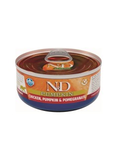 Comida Húmeda para Gatos Farmina ND Pollo, Calabaza y Granada 70gr. lata