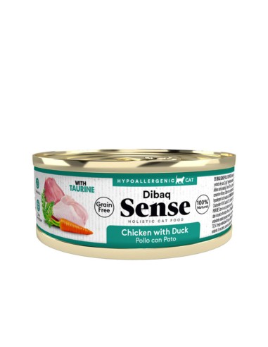 Dibaq Sense Lata Comida Húmeda Gatos Pollo y Pato 70gr.