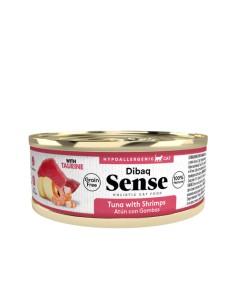 Dibaq Sense Gatos Lata Comida Húmeda Atún y Gambas 70gr.