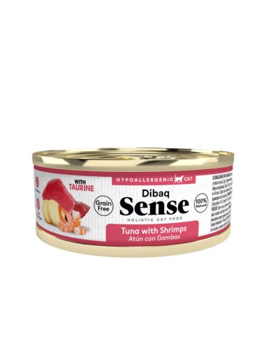 Dibaq Sense Gatos Lata Comida Húmeda Atún y Gambas 70gr.