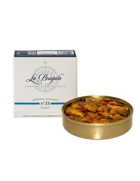 Sardinas Guisadas "Xoubas" lata Nº23 La Brújula 130gr