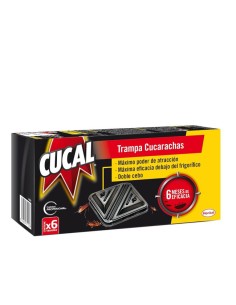 Cucal Trampa Cucarachas Doble Cebo 6 unidades