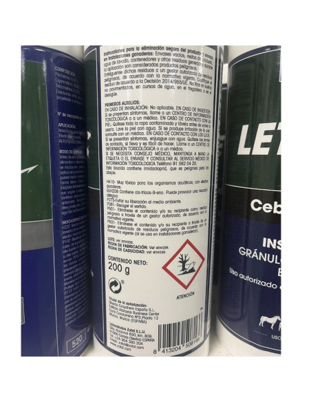 Cebo Granulado Zotal 10wg leyenda pictogramas