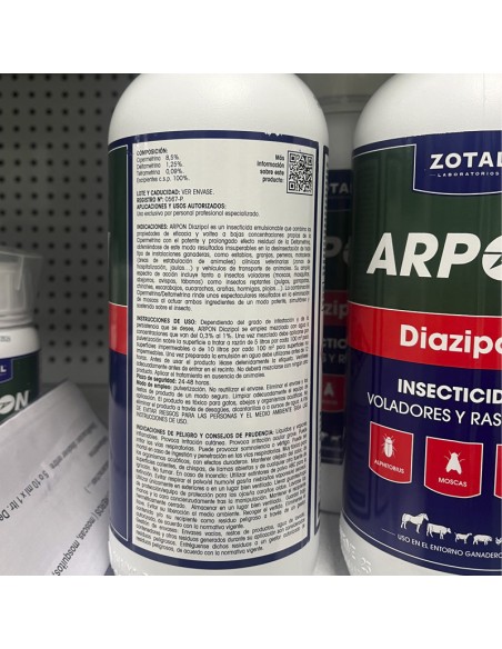 Zotal Insecticida Arpon Diazipol Voladores y Rastreros