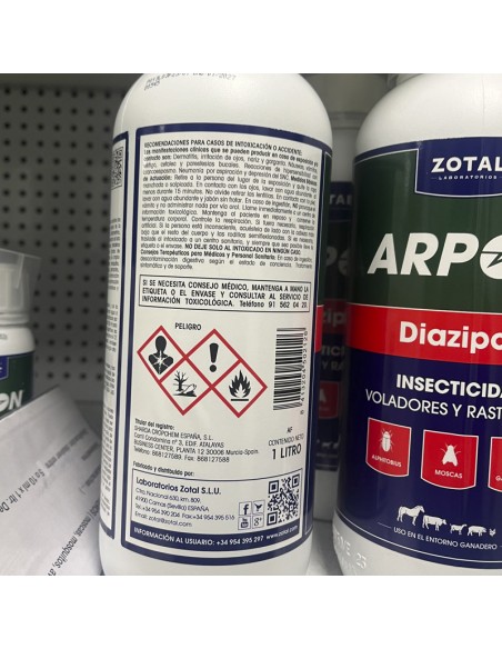 Zotal Insecticida Arpon Diazipol Voladores y Rastreros