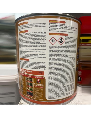 etiqueta Matacarcomas Maderas de Interior Plus V33