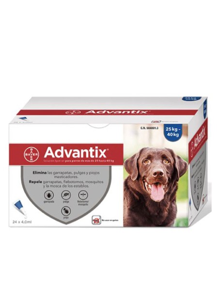 Pipetas Advantix Perros de 25 a 40kg Caja 24uds