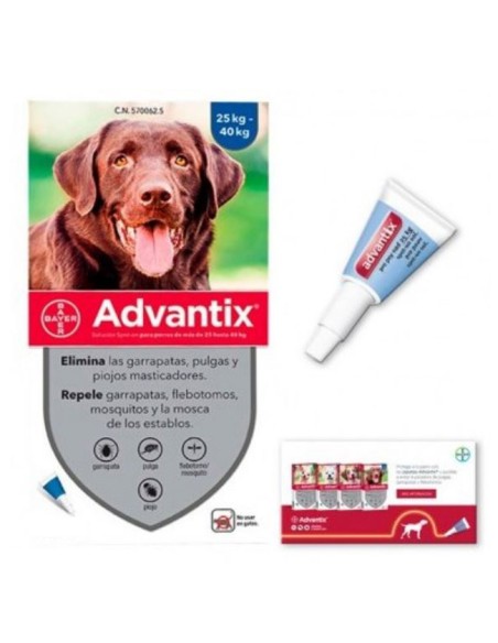 Advantix Perros de 25 a 40 kg pipetas spot on