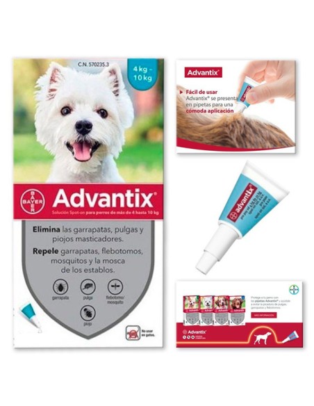 modo de aplicación pipeta Spot-on Perros de 4 a 10kg de peso