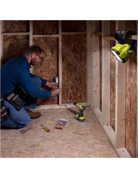 RYOBI bricolaje atornillador eléctrico y Foco de Luz Híbrido R18ALH-0 18V