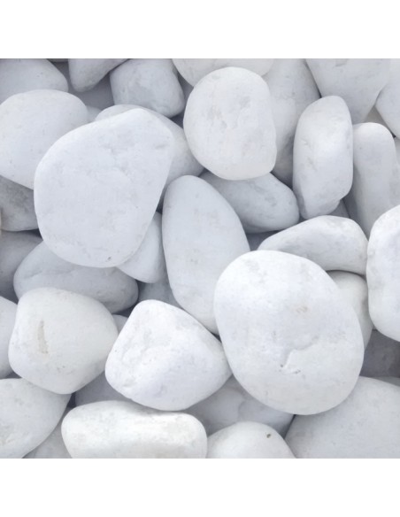 Piedras Decorativas Blanco Puro Cantos Rodados sacos 20kg