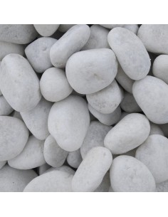 Piedras Decorativas Blanco Puro Cantos Rodados sacos 20kg 2