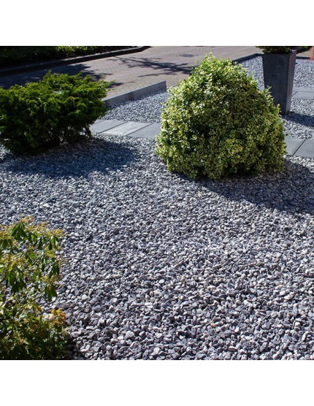 Grava Decorativa Gris Nevada 20kg ambiente