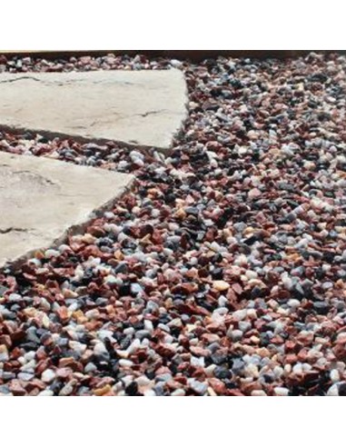 grava decorativa ambiente exterior jardín