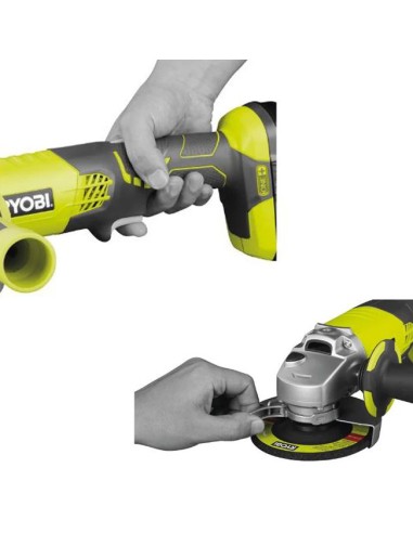 RYOBI Amoladora Angular 18V R18AG-140S mango GRIPZONE
