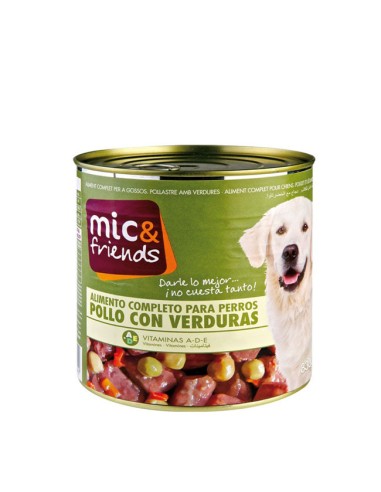 Mic&Friends Lata Comida Húmeda Perros pollo y verduras 720gr