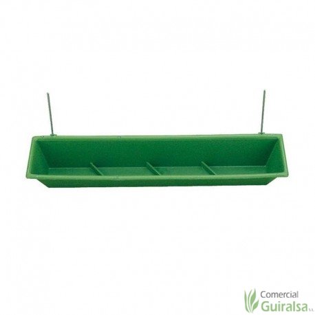 Comedero - Bebedero Lineal para Aves de plástico y enganches metálicos