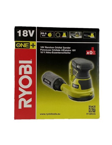 RYOBI Lijadora Rotorbital R18ROS-018V ONE+ embalaje