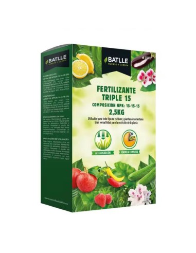 Fertilizante Triple 15 Caja 2,5kg de Batlle