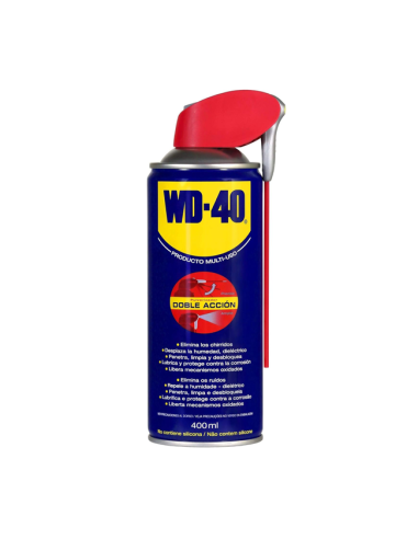 WD-40 Spray 400ml Multiusos Lubrica, Afloja, Antióxido y Abrillantador
