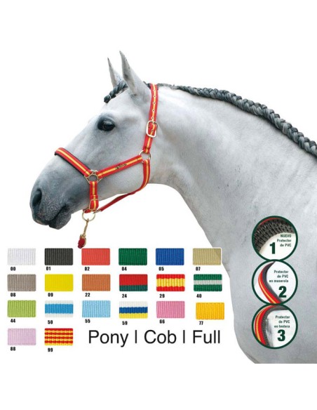 Zaldi Cabezada Cuadra Nylon para Caballos Ajustable