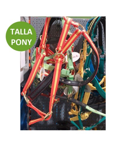 Zaldi Cabezada Cuadra Nylon para Caballos Ajustable talla Pony (pequeña)
