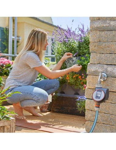 jardín con Programador de Riego Flex GARDENA