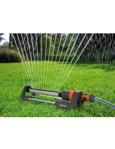 riego aspersión automático aspersor oscilante Gardena