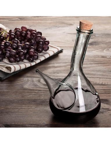 porrón de vidrio 0.75 litros para vino o cerveza