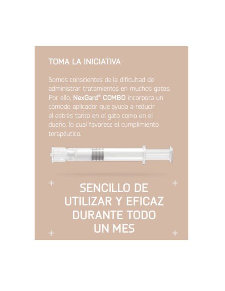 pipeta NexGard Combo Gatos de 2,5 a 7,5kg de peso