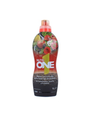NUTRI1ONE Abono Líquido Concentrado para Huerto y Jardín 1 litro