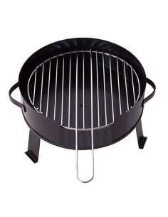 Barbacoa de Sobremesa Ø35cm negra con parrilla cromada