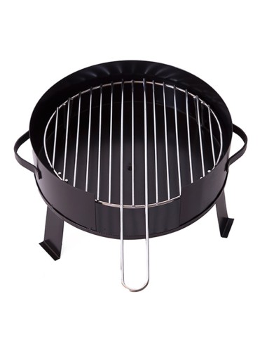 Barbacoa de Sobremesa Ø35cm negra con parrilla cromada