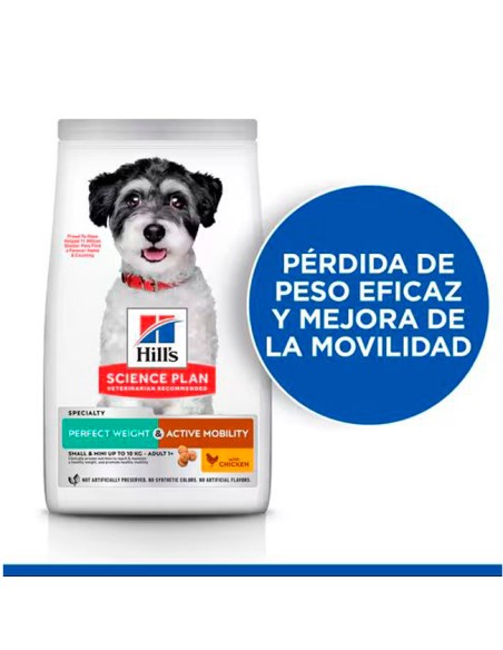 Hill's Science Plan Perfect Weight & Active Mobility Pienso para Perros Adultos de Razas Mini para bajar de peso