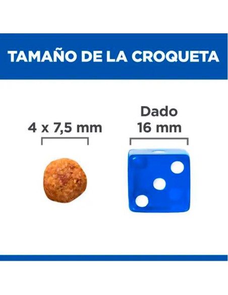 tamaño croquetas pienso Hill's bajada de peso para perros raza mini adultos