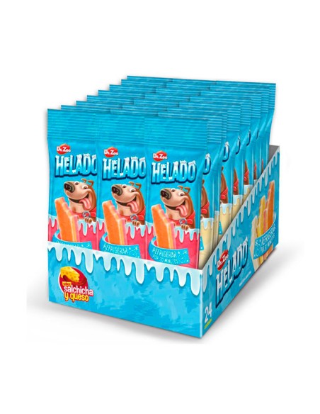 caja de helados snack refrescante para perros adultos 3 sabores diferentes