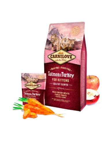 gama para gatitos CARNILOVE Feline con salmón y pavo